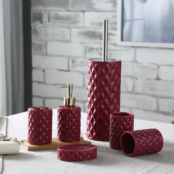 Couple toothbrush cup set European ceramic bathroom five-piece bathroom supplies bathroom mug cup wash set
Couple toothbrush cup set European ceramic bathroom five-piece bathroom supplies bathroom mug cup wash set