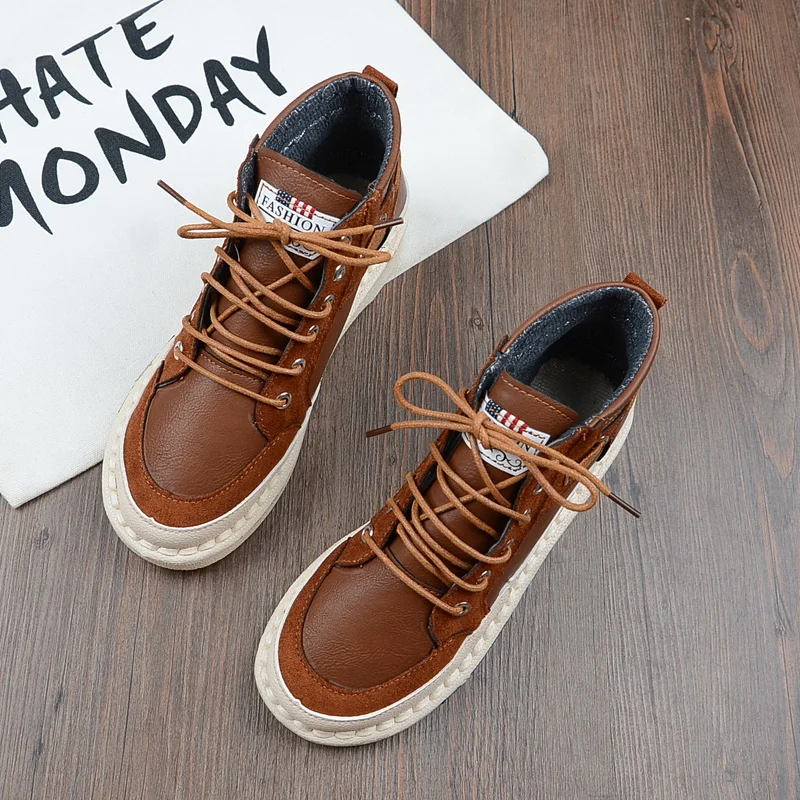 Nice Literary Retro Lacing Women Shoes Handmade Comfortable Breathable Soft Bottom Women Short Boots Wild Casual Bare Boots
Nice Literary Retro Lacing Women Shoes Handmade Comfortable Breathable Soft Bottom Women Short Boots Wild Casual Bare Boots