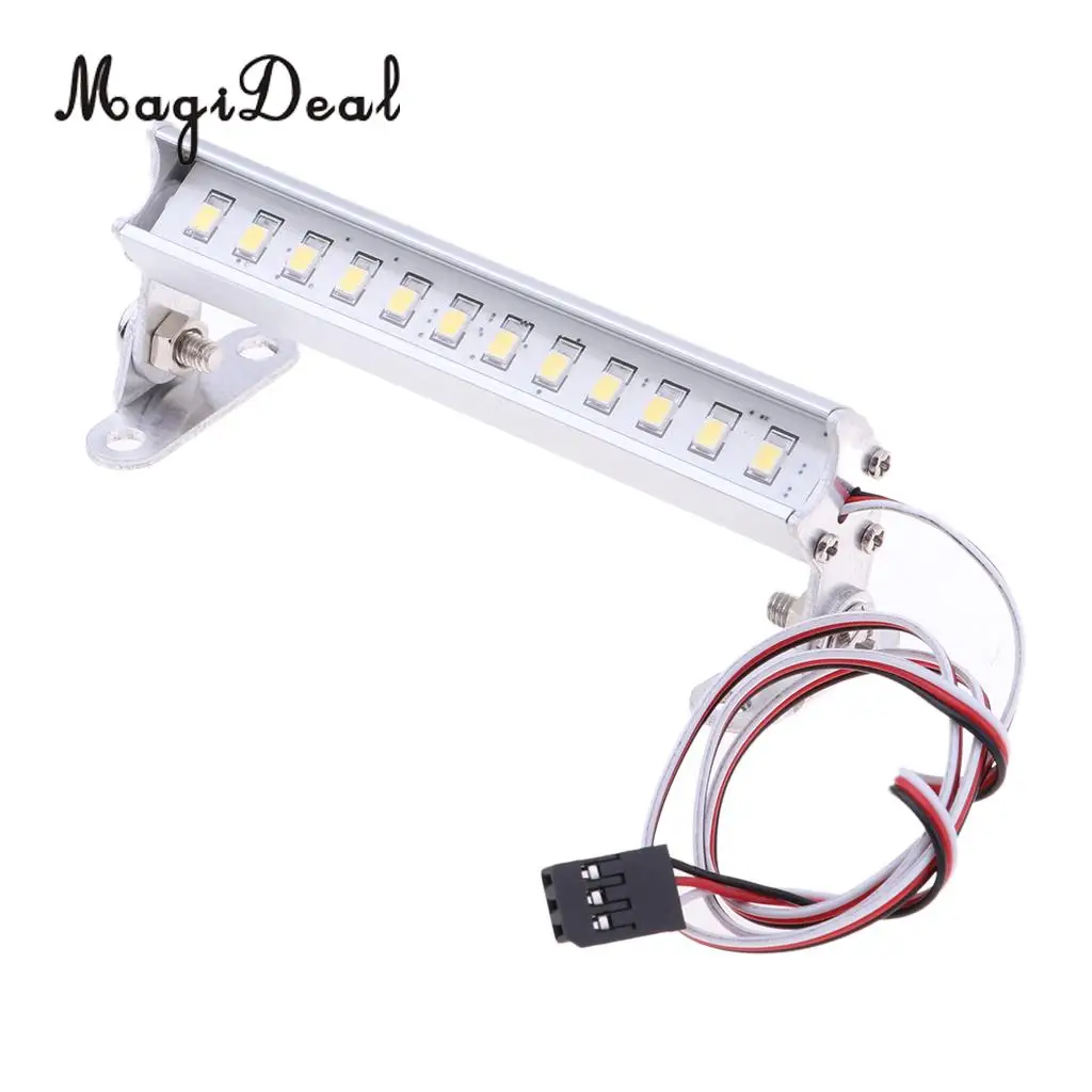 93mm Long 1/12 1/16 Scale RC Car Truck Model 12 Leds Roof Light Bar Headlamp Headlight Bright Waterproof