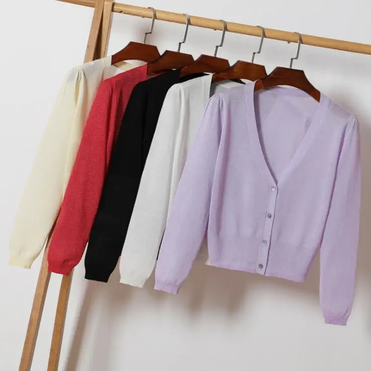 Queechalle 13 Colors Women's Short Knitted Cardigan Coat V Neck Long Sleeve Ice Silk Thin Coats Buttons 4XL Plus Size Women Top
Queechalle 13 Colors Women's Short Knitted Cardigan Coat V Neck Long Sleeve Ice Silk Thin Coats Buttons 4XL Plus Size Women Top