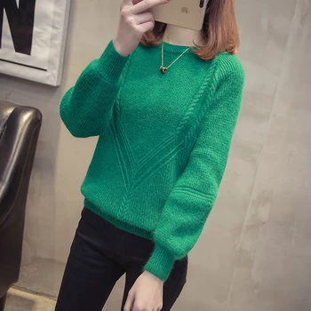 2020 New Autumn Winter Round neck Solid color Pullovers Sweater Women Loose Korean Long-sleeved Comfortable Sweater Female XY034
2020 New Autumn Winter Round neck Solid color Pullovers Sweater Women Loose Korean Long-sleeved Comfortable Sweater Female XY034