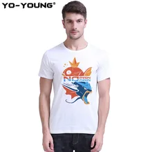 Футболка унисекс Yo Young футболка с принтом POKEMON No Pain Gain Magikarp Gyarados 100%