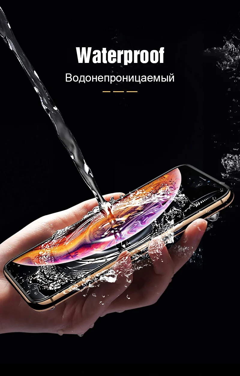 TOMKAS 6D Protective Glass on the For iPhone X XS Max XR Screen Protector Full Cover Curved Edge Glass For iPhone 6 s 7 8 Plus