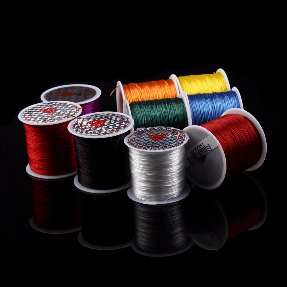 LOULEUR 1 Rolls/lot 10 Colors Elastic Cords Stretch Beading Wire/Cord/String/Thread for DIY Bracelets Jewelry Making Materials LOULEUR 1 Rolls/lot 10 Colors Elastic Cords Stretch Beading Wire/Cord/String/Thread for DIY Bracelets Jewelry Making Materials