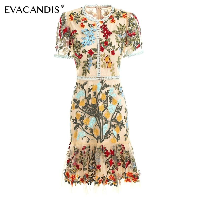Embroidery Dress Mesh Ruffle Floral Runway Elegant Wrap Tunic Vintage Korean High Quality Party Summer Lace Short Women Vestidos
Embroidery Dress Mesh Ruffle Floral Runway Elegant Wrap Tunic Vintage Korean High Quality Party Summer Lace Short Women Vestidos