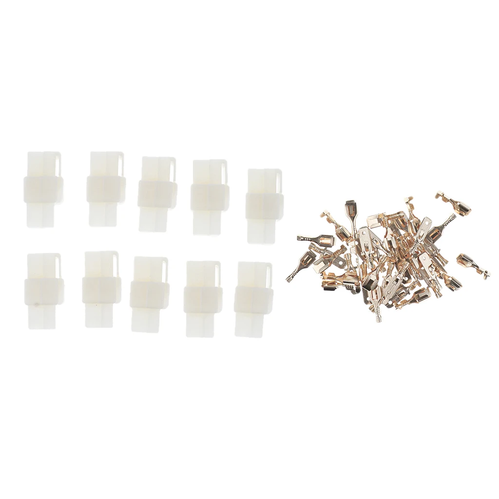10Kits Car Male Female 2 Way Pin 6.3mm Locking Connectors Plug & Socket 10Kits Car Male Female 2 Way Pin 6.3mm Locking Connectors Plug & Socket