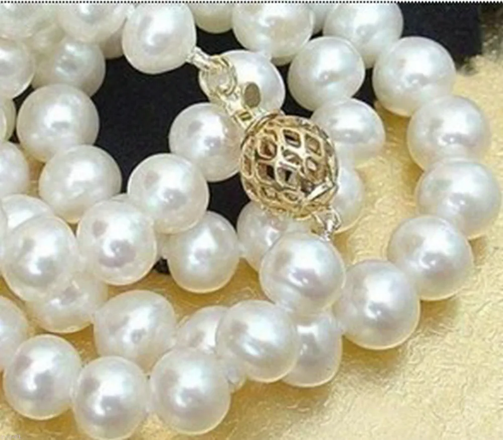 8-9MM White Akoya Cultured Pearl Necklace 17'' 14K Gold plated Clasp^^^@^Noble style Natural Fine jewe FREE SHIPPING
8-9MM White Akoya Cultured Pearl Necklace 17'' 14K Gold plated Clasp^^^@^Noble style Natural Fine jewe FREE SHIPPING