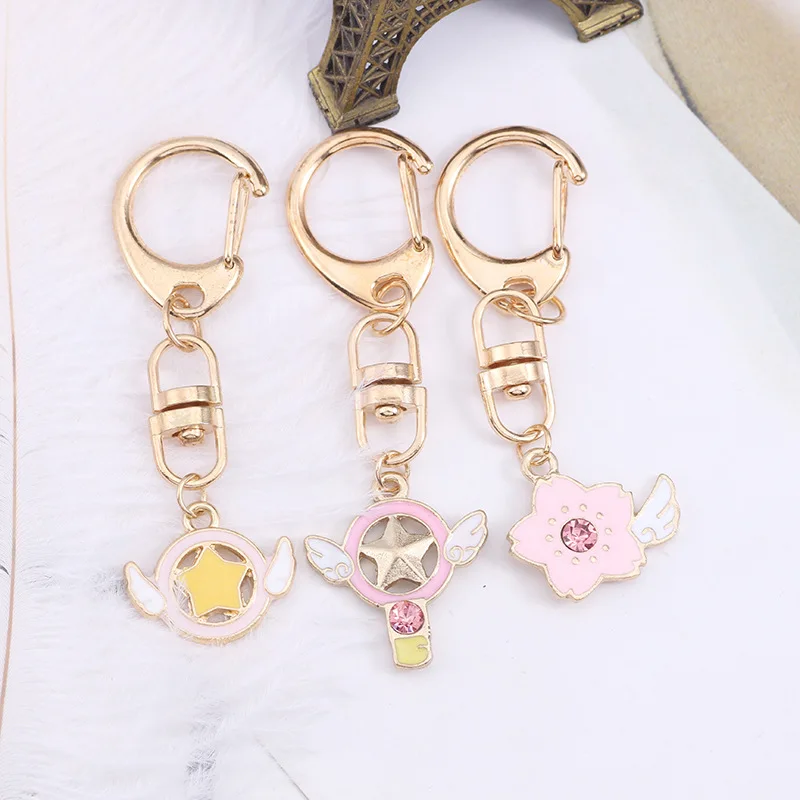 2019 Fashion Japanese Anime Card Captor Sakura Pendant Charms Keychain Swings Unicorn Magic Wand Pink Lovely Keychain Jewelry
2019 Fashion Japanese Anime Card Captor Sakura Pendant Charms Keychain Swings Unicorn Magic Wand Pink Lovely Keychain Jewelry