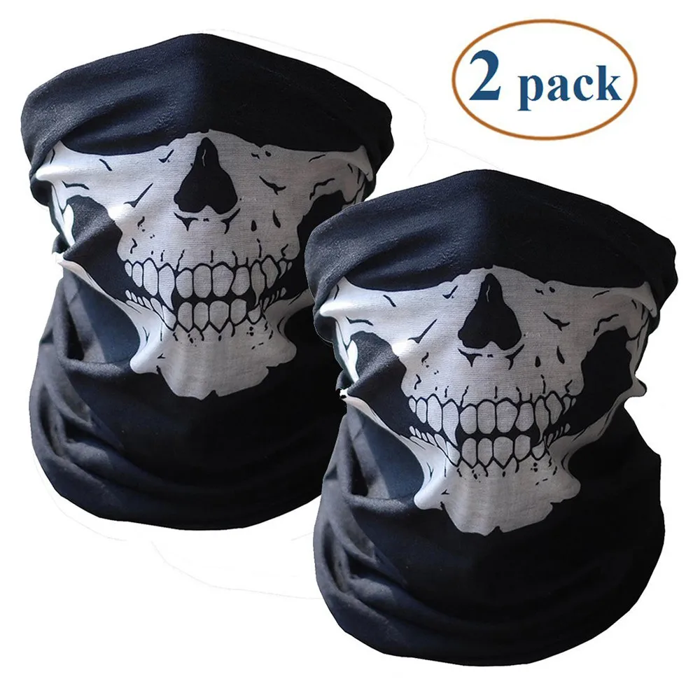 2PCS Motorcycle Face Mask 2019 Halloween Bicycle Ski Skull Half Face Mask Ghost Scarf Multi Use Neck Warmer scarf Fashion A3079
2PCS Motorcycle Face Mask 2019 Halloween Bicycle Ski Skull Half Face Mask Ghost Scarf Multi Use Neck Warmer scarf Fashion A3079
