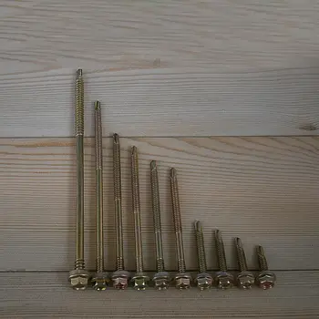 M6.3 Hex head Self-tapping zincification screws Drilling tail bolts 150mm-220mm M6.3x150mm (3Pcs)
M6.3 Hex head Self-tapping zincification screws Drilling tail bolts 150mm-220mm M6.3x150mm (3Pcs)