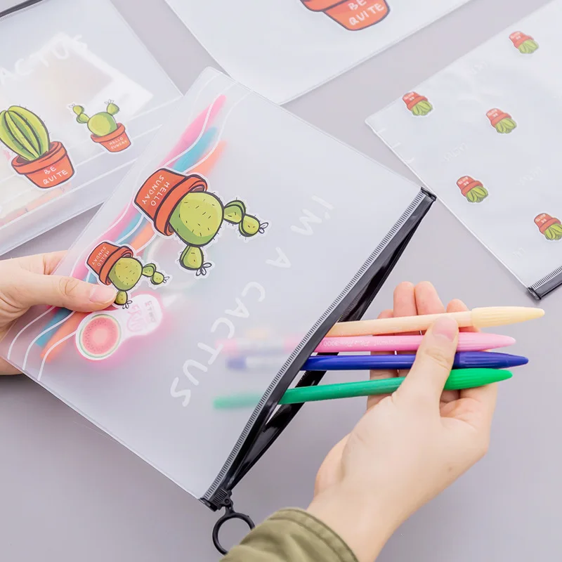 PVC Cute Kawaii Transparent Frosted Cactus Pencil Case Pens Bag Home Office Storage Bag for Women Make Up Coin Bag Handbag
PVC Cute Kawaii Transparent Frosted Cactus Pencil Case Pens Bag Home Office Storage Bag for Women Make Up Coin Bag Handbag