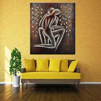 Decorative Art Handmade Oil Painting On Canvas Living Room Home Decor Wall Paintings Brown Background The Naked Couple Pictures
Decorative Art Handmade Oil Painting On Canvas Living Room Home Decor Wall Paintings Brown Background The Naked Couple Pictures