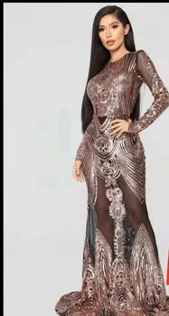 Hot Sale fashion Long dress sexy women See-through Empire O-neck Sequined Pub Evening Party celebrity body con dresses wholesale
Hot Sale fashion Long dress sexy women See-through Empire O-neck Sequined Pub Evening Party celebrity body con dresses wholesale