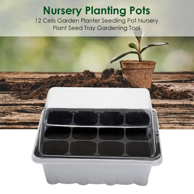 1/5PCS 12 Cells Nursery Pot Planting Seed Tray Kit Plant Germination Box With Lid Garden Grow Box Gardening Supplies
1/5PCS 12 Cells Nursery Pot Planting Seed Tray Kit Plant Germination Box With Lid Garden Grow Box Gardening Supplies