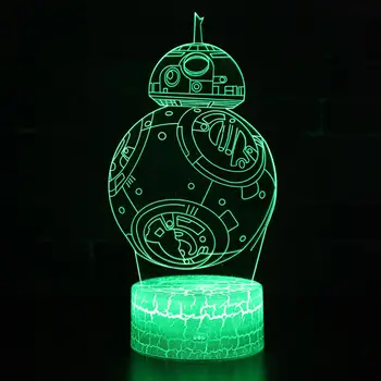 Bb-8 Bedside 3d Lamp Diy Christmas Decorations Table Lamps Gift For Baby Room Lights Wholesal Birthday Creative Gift
Bb-8 Bedside 3d Lamp Diy Christmas Decorations Table Lamps Gift For Baby Room Lights Wholesal Birthday Creative Gift