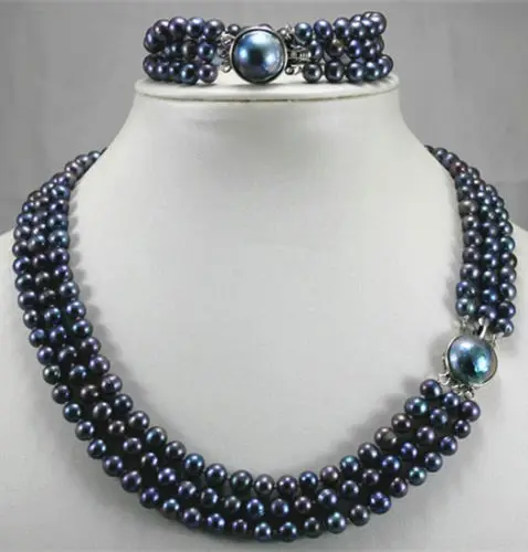 Hot sale new Style >>>>3 row 6-7mm black/green/brown pearl shell clasp wedding necklace bracelet set
Hot sale new Style >>>>3 row 6-7mm black/green/brown pearl shell clasp wedding necklace bracelet set