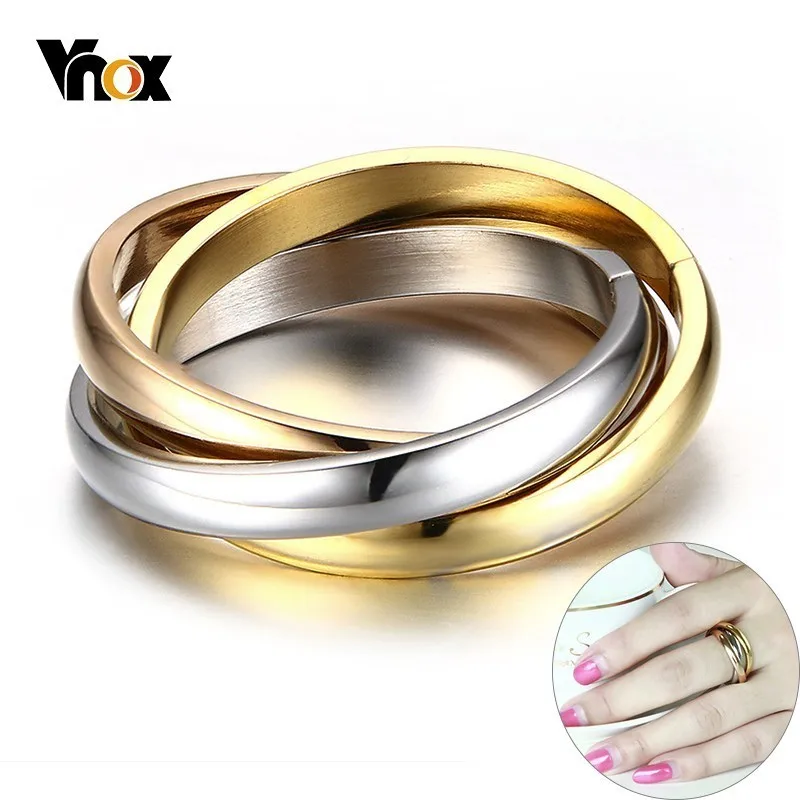 Lateefah Vnox Classic 3 Rounds Ring Sets For Women Stainless Steel Wedding Engagement Female Finger Jewelry
Lateefah Vnox Classic 3 Rounds Ring Sets For Women Stainless Steel Wedding Engagement Female Finger Jewelry