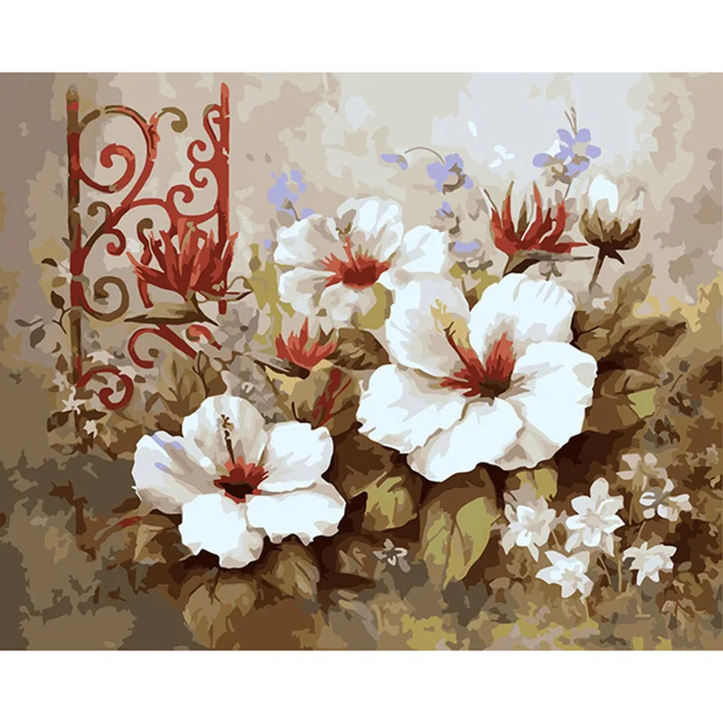 HandPainted Chinese Style White Flower DIY Oil Painting By Numbers Flowers Pictures Canvas for Living Room Wall Art Poster
HandPainted Chinese Style White Flower DIY Oil Painting By Numbers Flowers Pictures Canvas for Living Room Wall Art Poster