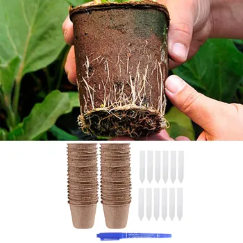 Behogar 100PCS 8x8cm Round Shape Peat Biodegradable Seedling Pots 50PCS Label Maker Tags for Home Garden Fruits Herb Vegetable
Behogar 100PCS 8x8cm Round Shape Peat Biodegradable Seedling Pots 50PCS Label Maker Tags for Home Garden Fruits Herb Vegetable