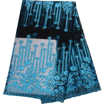 Fashinable French Net lace fabric with quantities of stone African guipure lace fabric with embroidery mesh tulle A835-1
Fashinable French Net lace fabric with quantities of stone African guipure lace fabric with embroidery mesh tulle A835-1