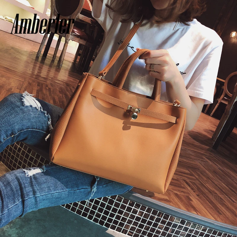 Amberler Fashion Women PU Leather Tote Handbags Luxury Designer Ladies Shoulder Bag High Quality Travel Crossbody Bag For Women
Amberler Fashion Women PU Leather Tote Handbags Luxury Designer Ladies Shoulder Bag High Quality Travel Crossbody Bag For Women