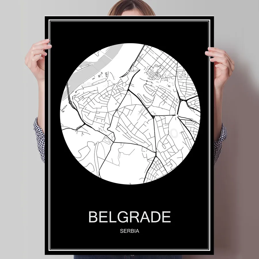 World City Map BELGRADE Serbia Print Poster Print on Paper or Canvas Wall Sticker for Bar Pub Cafe Living Room Home Decoration
World City Map BELGRADE Serbia Print Poster Print on Paper or Canvas Wall Sticker for Bar Pub Cafe Living Room Home Decoration
