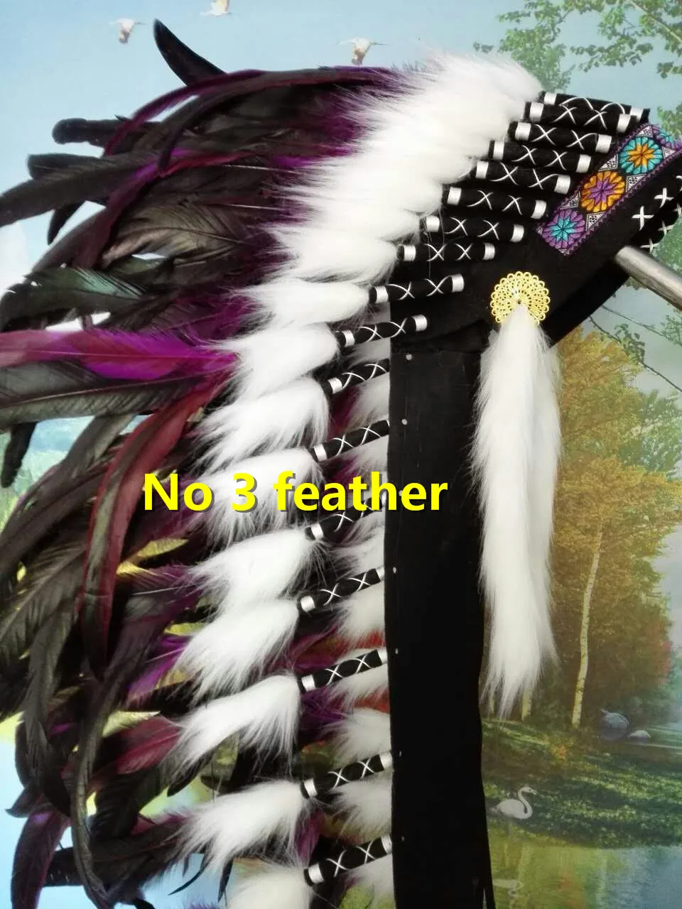 36inch purple Indian feather Headdress chief indian headdress war bonnet halloween costume dancewear supply
36inch purple Indian feather Headdress chief indian headdress war bonnet halloween costume dancewear supply