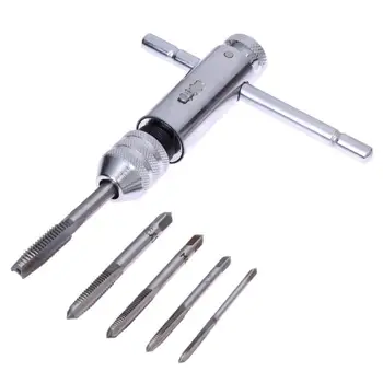 5Pcs/set Adjustable M3-M8 T-Handle Ratchet Tap Wrench Machinist Tool with Screw Thread Plug Tap Machinist Hand Tools Set
5Pcs/set Adjustable M3-M8 T-Handle Ratchet Tap Wrench Machinist Tool with Screw Thread Plug Tap Machinist Hand Tools Set