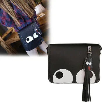 Women Shoulder Bag PU Leather Tassels Big Eyes Adjustable Strap Casual Messenger Crossbody Bags New
Women Shoulder Bag PU Leather Tassels Big Eyes Adjustable Strap Casual Messenger Crossbody Bags New