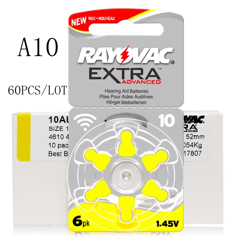 60 PCS Zinc Air Rayovac Extra Performance Hearing Aid Batteries A10 10A 10 PR70 Hearing Aid Battery A10 Free Shipping
60 PCS Zinc Air Rayovac Extra Performance Hearing Aid Batteries A10 10A 10 PR70 Hearing Aid Battery A10 Free Shipping