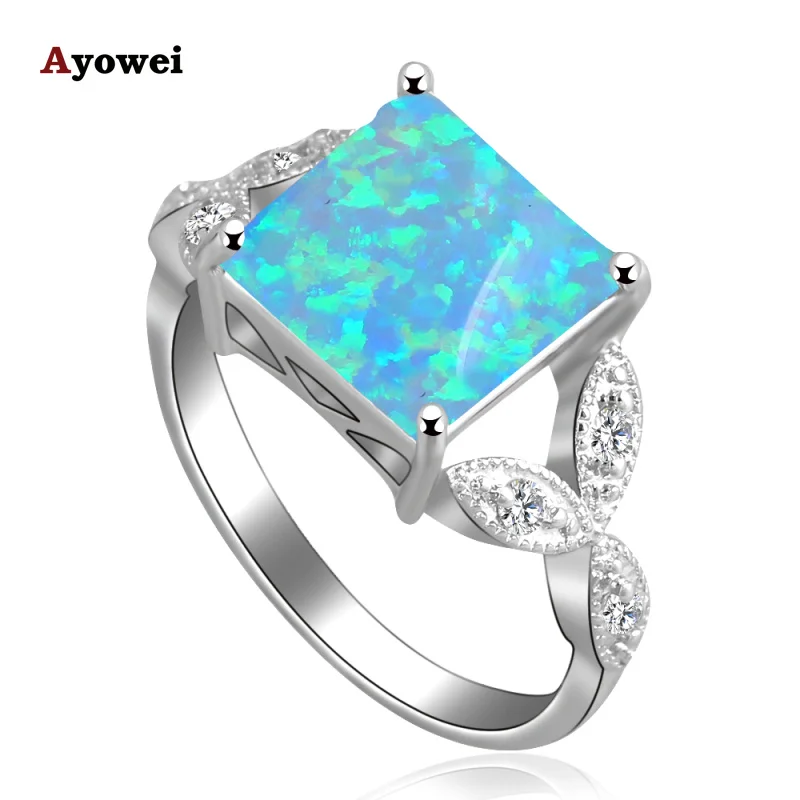 AYOWEI Square design Zircon quality Blue fire Opal 925 Silver Rings for women fashion Opal jewelry USA sz#7#7.5 #8#9 OR554A
AYOWEI Square design Zircon quality Blue fire Opal 925 Silver Rings for women fashion Opal jewelry USA sz#7#7.5 #8#9 OR554A
