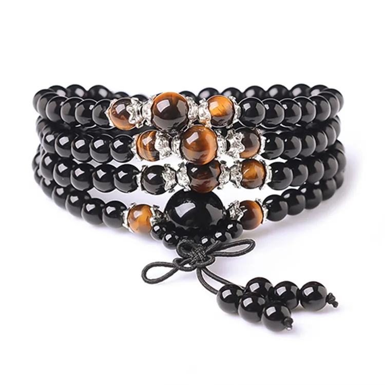 Natural Onyx Bracelet Black Buddha Onyx Stone 108 Bracelet Women Handmade Accessories,Tiger Eye multi-turn Bracelet For Women
Natural Onyx Bracelet Black Buddha Onyx Stone 108 Bracelet Women Handmade Accessories,Tiger Eye multi-turn Bracelet For Women