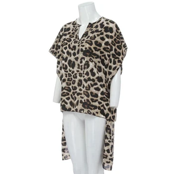 Women's Casual V-Neck Blouse Half Flare Sleeve Long Shirt Ladies Irregular Leopard Print Womens Tops and Blouse Summer
Women's Casual V-Neck Blouse Half Flare Sleeve Long Shirt Ladies Irregular Leopard Print Womens Tops and Blouse Summer