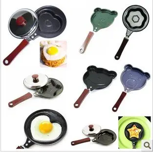 

For Egg/Cake/Pizza Separator! Stainless Steel Rose Stars Animal Heart-Shaped Fried Eggs Cooker Frying Pan 3 Pcs No Lid Cover