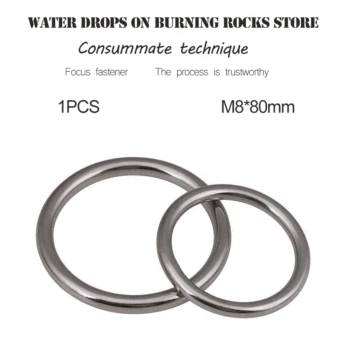 High quality 1Pcs M8*80mm 304 stainless steel indented ring O ring, solid steel ring hammock yoga link ring Hot Products
High quality 1Pcs M8*80mm 304 stainless steel indented ring O ring, solid steel ring hammock yoga link ring Hot Products