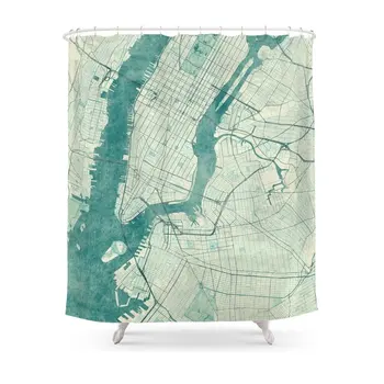 New York Map Blue Vintage Shower Curtain Set Waterproof Polyester Fabric Bath Curtain For Bathroom With Non-slip Floor Mat
New York Map Blue Vintage Shower Curtain Set Waterproof Polyester Fabric Bath Curtain For Bathroom With Non-slip Floor Mat