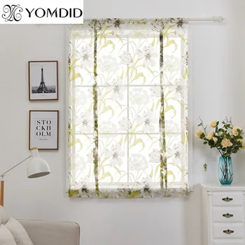 Roman Short Curtain Burnout Half Curtains Printed Flower Pattern Window Sheer for Living Room Kitchen Sheer Semi-shading Curtain
Roman Short Curtain Burnout Half Curtains Printed Flower Pattern Window Sheer for Living Room Kitchen Sheer Semi-shading Curtain