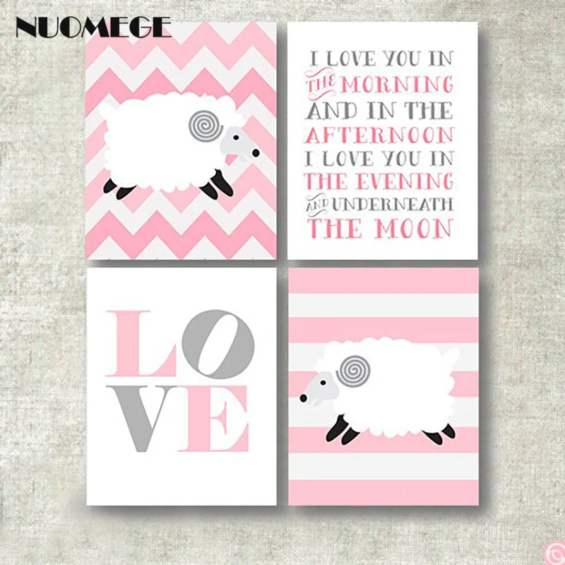 Nordic Girl Nursery Decor Sheeps Poster Prints Gray Pink Wall Art Love Canvas Painting Picture for Baby Living Room Decoration
Nordic Girl Nursery Decor Sheeps Poster Prints Gray Pink Wall Art Love Canvas Painting Picture for Baby Living Room Decoration