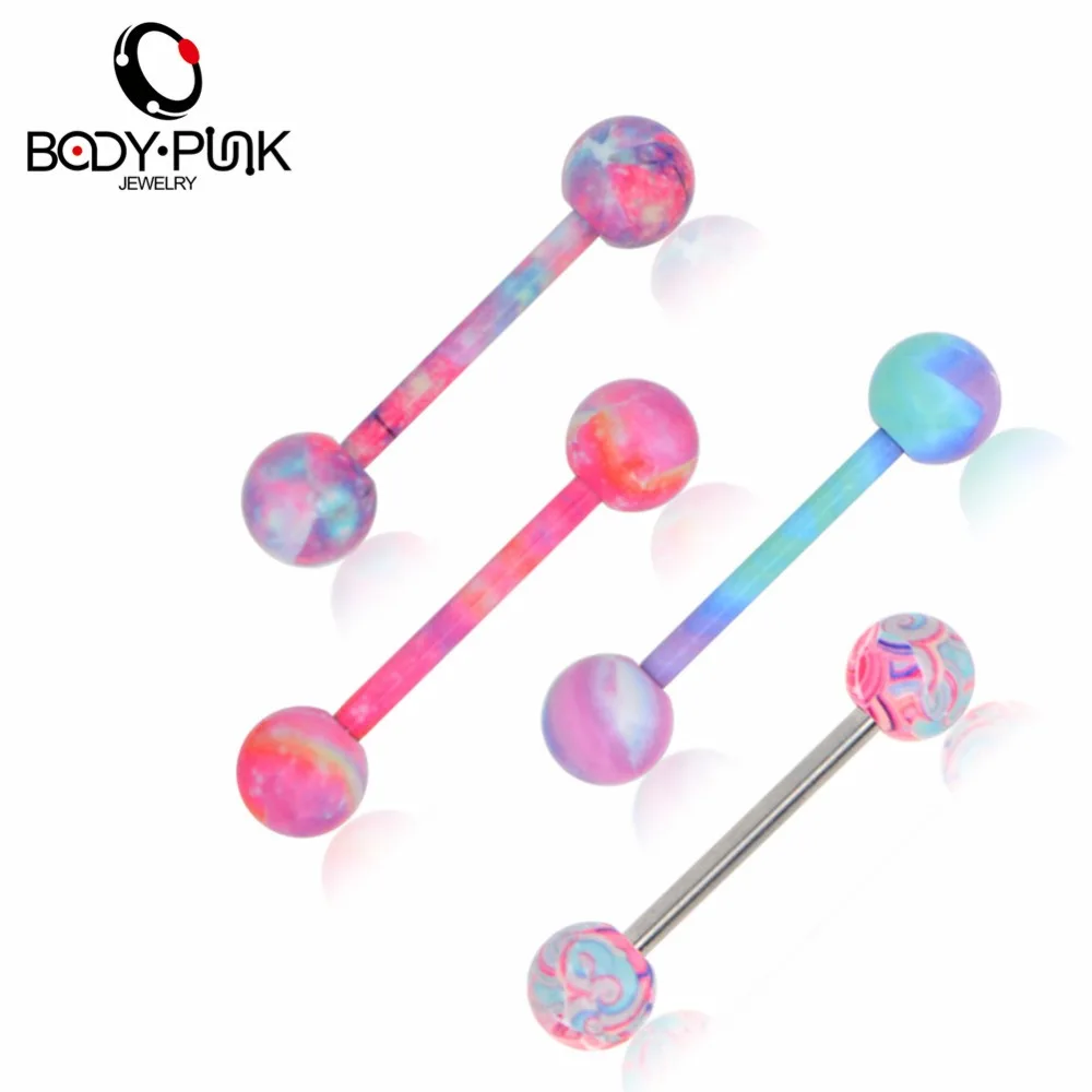 BODY PUNK 4 pcs/set Candy Color With Galaxy Pattern Labret Bar Lip Ring Tongue Piercing Trendy Body Jewelry For Sexy Women
BODY PUNK 4 pcs/set Candy Color With Galaxy Pattern Labret Bar Lip Ring Tongue Piercing Trendy Body Jewelry For Sexy Women