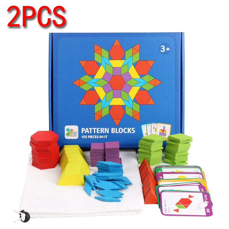 2Set 155pcs Montessori Wooden Jigsaw Puzzle Board Set Colorful Baby Educational Wooden Toy for Children Learning Developing Toys
2Set 155pcs Montessori Wooden Jigsaw Puzzle Board Set Colorful Baby Educational Wooden Toy for Children Learning Developing Toys