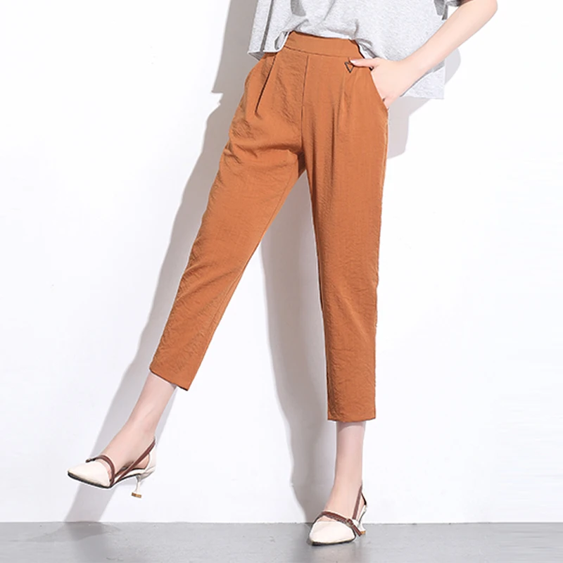 Cotton Linen Pants Women Streetwear High Waist Harem Pants Vintage Loose Casual Trousers Plus Size Solid Caramel Pantalon Femme
Cotton Linen Pants Women Streetwear High Waist Harem Pants Vintage Loose Casual Trousers Plus Size Solid Caramel Pantalon Femme