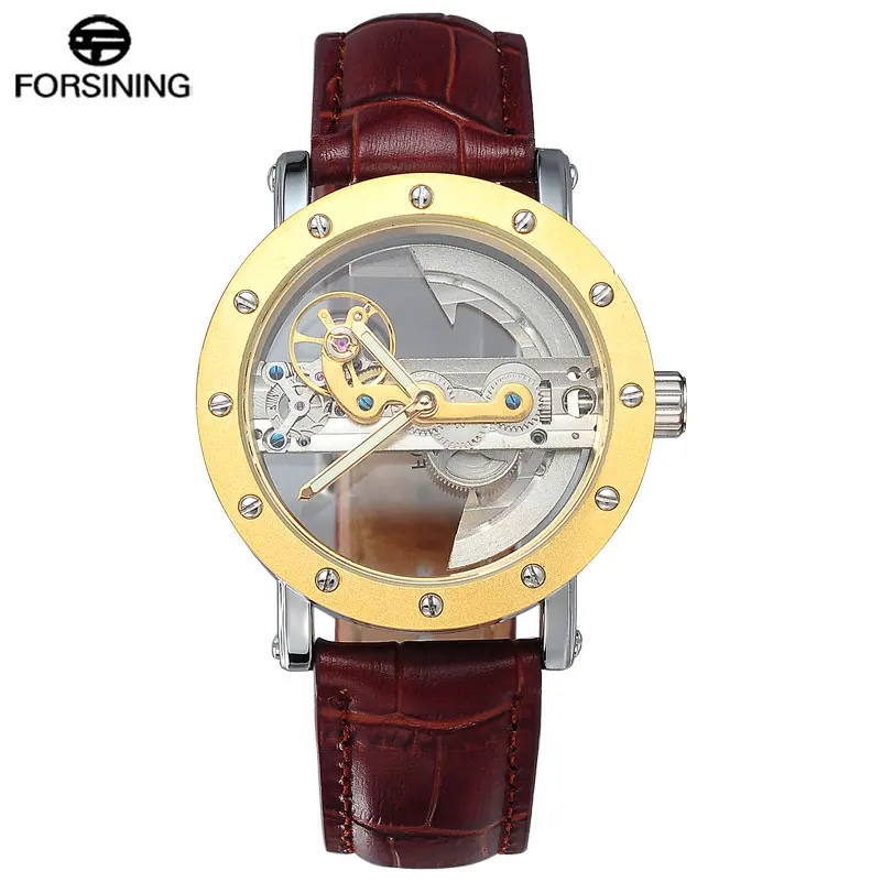 

FORSINING Classic Men Watches Top Brand Leather Automatic Mechanical Watch Luminous Hands Relogio Masculino