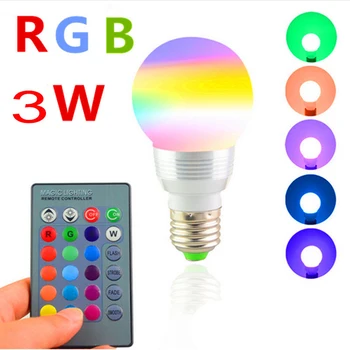Free Shipping! LED RGB Bulb Lamp E27 E14 AC85-265V 3W LED RGB Spot Blubs Light Magic RGB lighting+IR Remote Control 16 Colors
Free Shipping! LED RGB Bulb Lamp E27 E14 AC85-265V 3W LED RGB Spot Blubs Light Magic RGB lighting+IR Remote Control 16 Colors