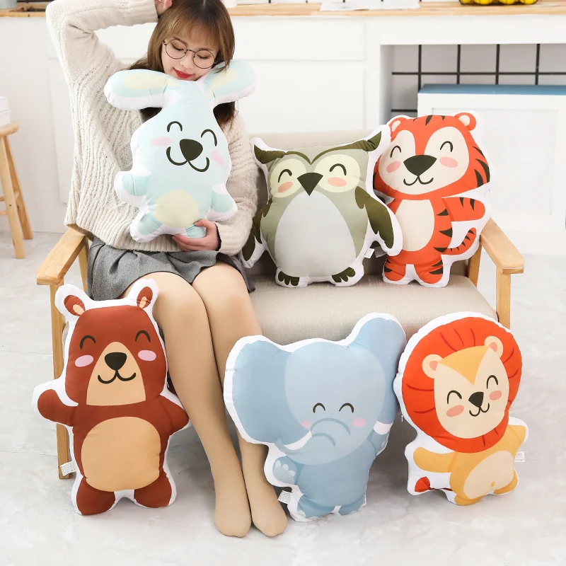 Printing Animal Shaped Pillows Plush Stuffed Cartoon Pillow Kids Throw Pillow Owl Rabbit Elephant Leo Tiger Bear Gift
Printing Animal Shaped Pillows Plush Stuffed Cartoon Pillow Kids Throw Pillow Owl Rabbit Elephant Leo Tiger Bear Gift
