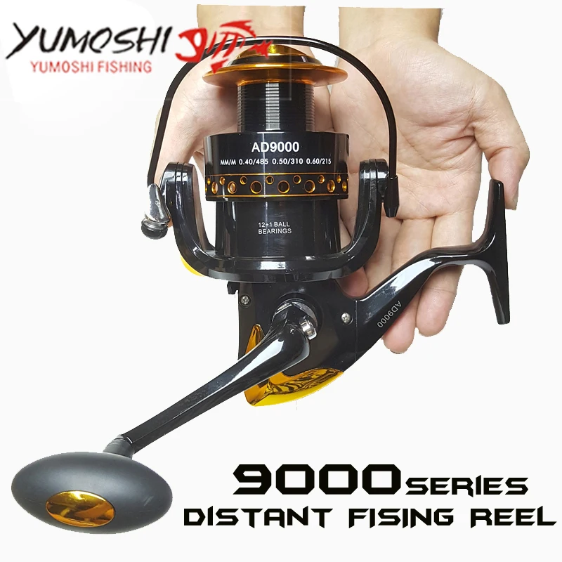 YUMOSHI Fishing reel spinning reel Metal main body 13 Ball bearings Fishing wheel Carretilhas pescaria Distant Wheel
YUMOSHI Fishing reel spinning reel Metal main body 13 Ball bearings Fishing wheel Carretilhas pescaria Distant Wheel