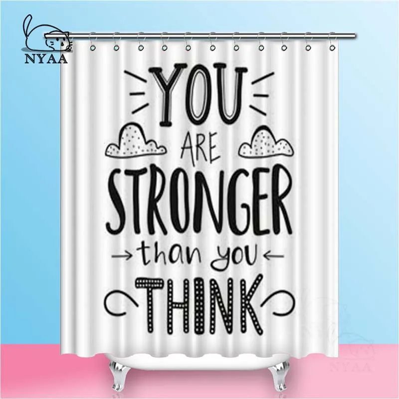 Nyaa Morning Motivational Quote Shower Curtains Simple Vector Sign Waterproof Polyester Fabric Bathroom Curtains For Home Decor
Nyaa Morning Motivational Quote Shower Curtains Simple Vector Sign Waterproof Polyester Fabric Bathroom Curtains For Home Decor