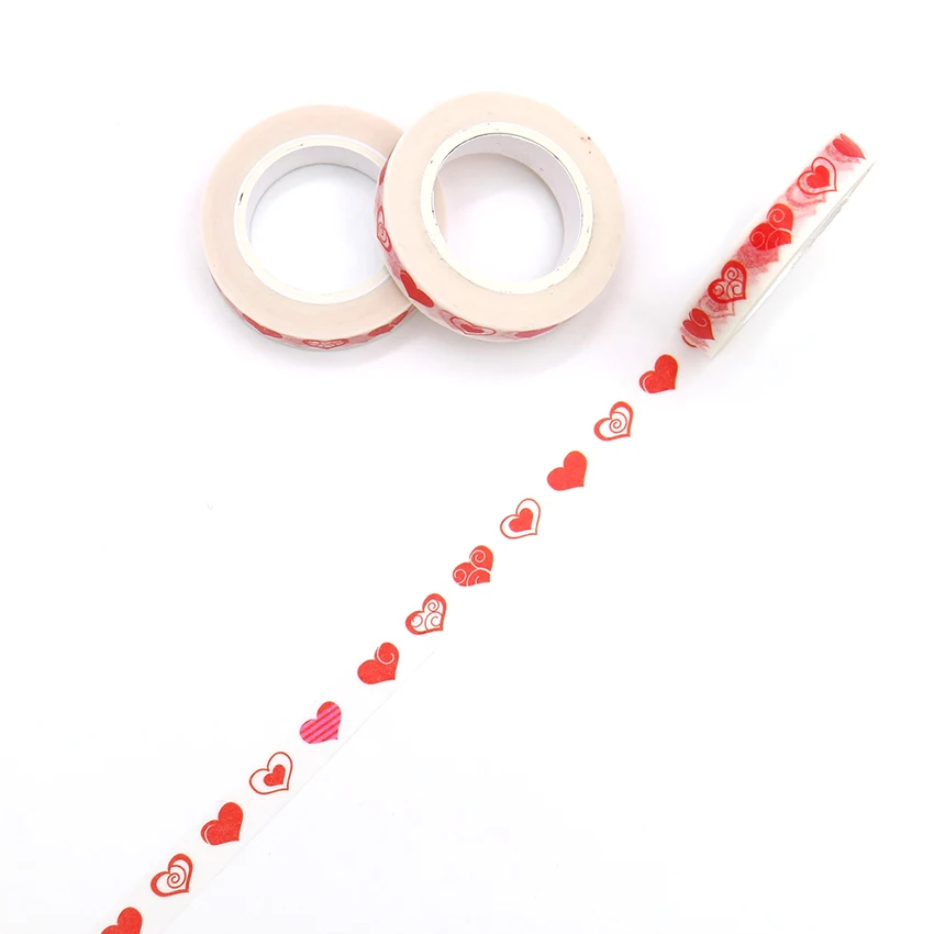 10m*8mm Creative Love Heart Washi Tape High Sticky Masking Tape Office Supply Hand Tear Adhesive Paper Tape DIY Book Diary
10m*8mm Creative Love Heart Washi Tape High Sticky Masking Tape Office Supply Hand Tear Adhesive Paper Tape DIY Book Diary