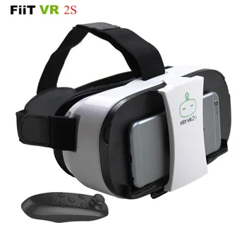FiiT VR 2S Head Mount 3 D Cardboard Virtual Reality Goggles Headset Glasses Phone