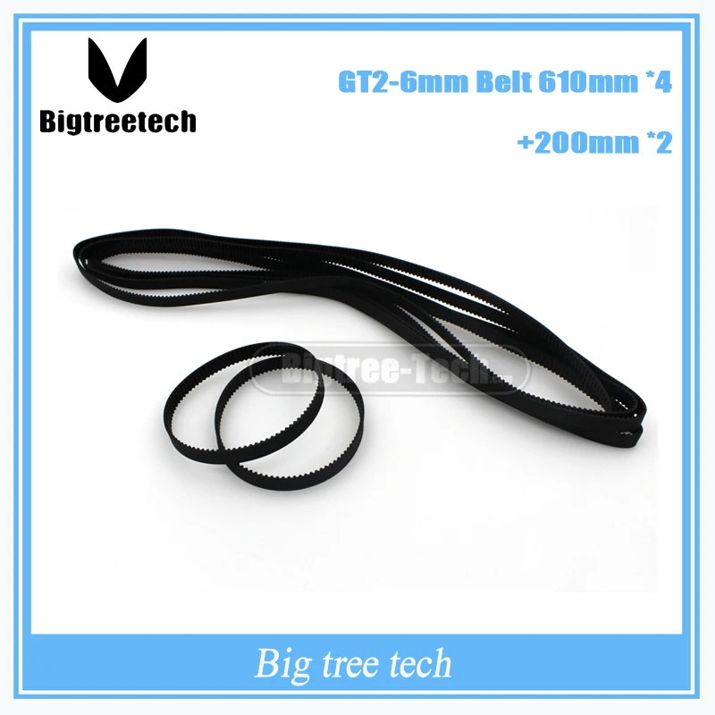 For 3D Printer part Ultimaker 2 UM2 synchronous belt closed loop rubber 4*GT2-6mm Belt 610mm 2*200mm 3D0100*4+3D0101*2 
For 3D Printer part Ultimaker 2 UM2 synchronous belt closed loop rubber 4*GT2-6mm Belt 610mm 2*200mm 3D0100*4+3D0101*2