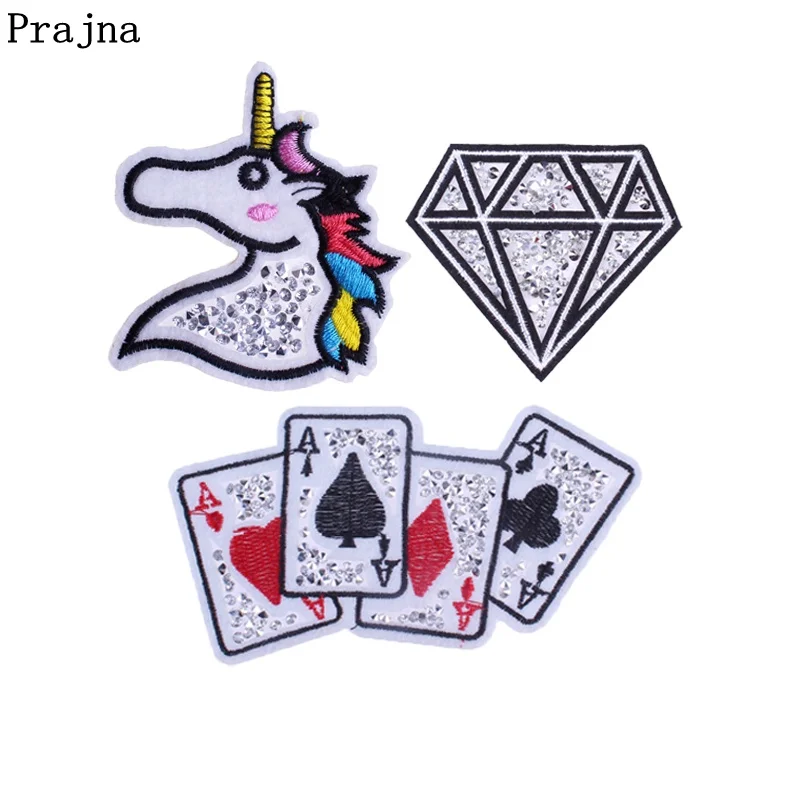 Prajna Patches For Clothing Poker Unicorn Patch Rose Military Badges Diamond Iron-on patches For Jacket Coat Jeans DIY Garments
Prajna Patches For Clothing Poker Unicorn Patch Rose Military Badges Diamond Iron-on patches For Jacket Coat Jeans DIY Garments